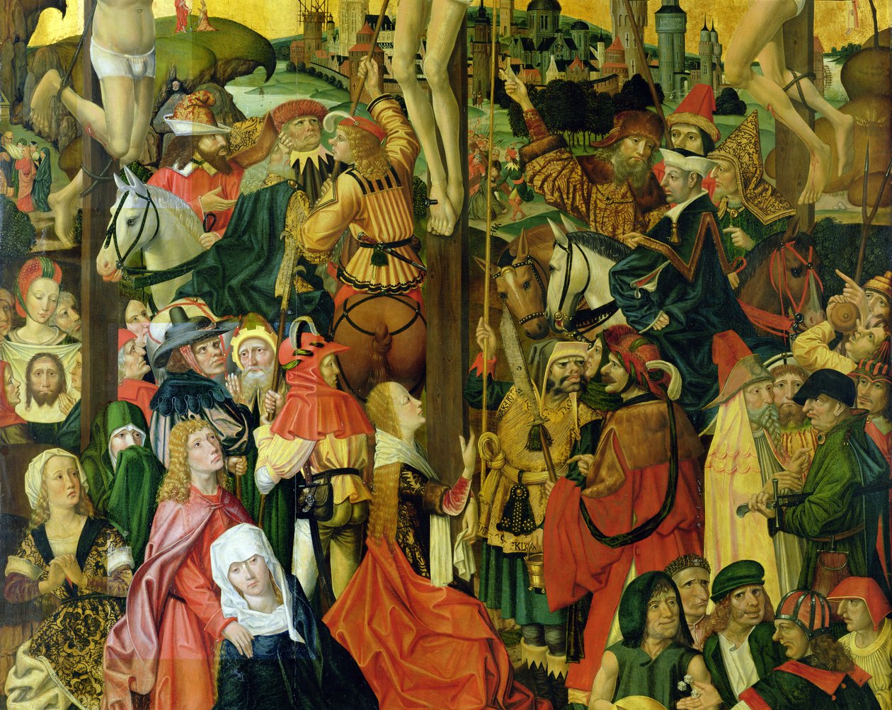 A keresztre feszítés, 1500 körül (148971 részlet) alkotó: Master of Hamburg