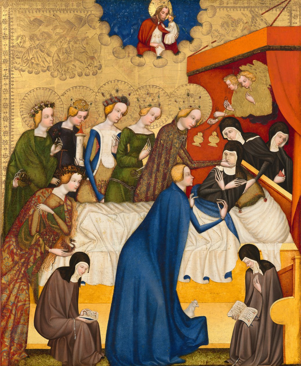 Szent Klára halála, c. 14001410. alkotó: Master of Heiligenkreuz