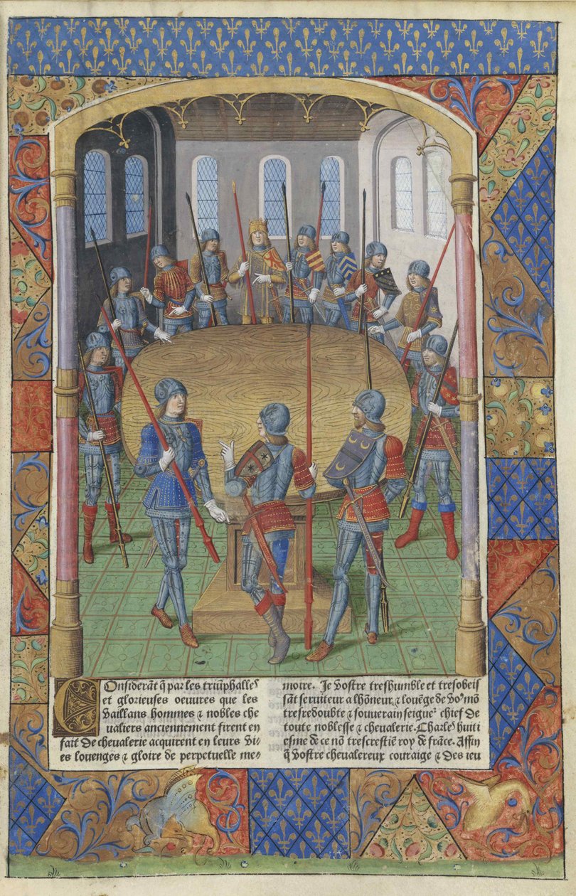 A tó Lancelotja. Arthur király és a kerekasztal lovagjai, 1494. alkotó: Master of Jacques de Besançon