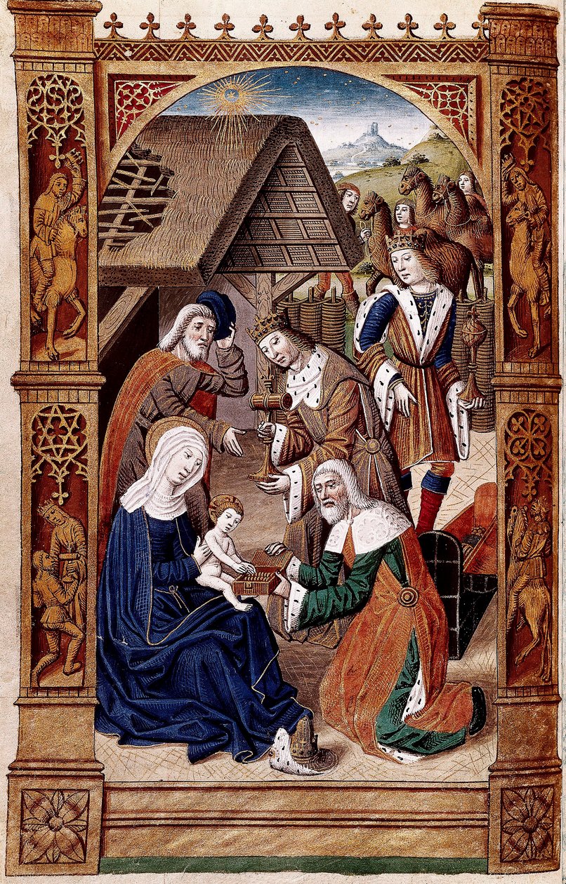 A mágusok imádása (miniatűr) alkotó: Master of Jacques de Besançon