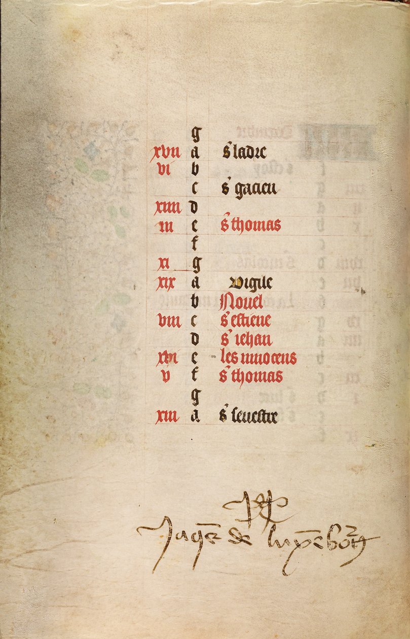 Naptár oldal decemberre folytatás alkotó: Master of Jacques of Luxembourg