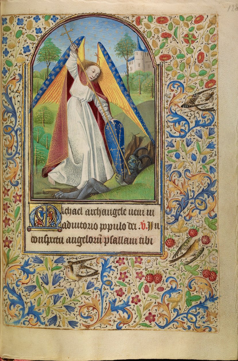 Szent Mihály harcol az ördöggel alkotó: Master of Jacques of Luxembourg