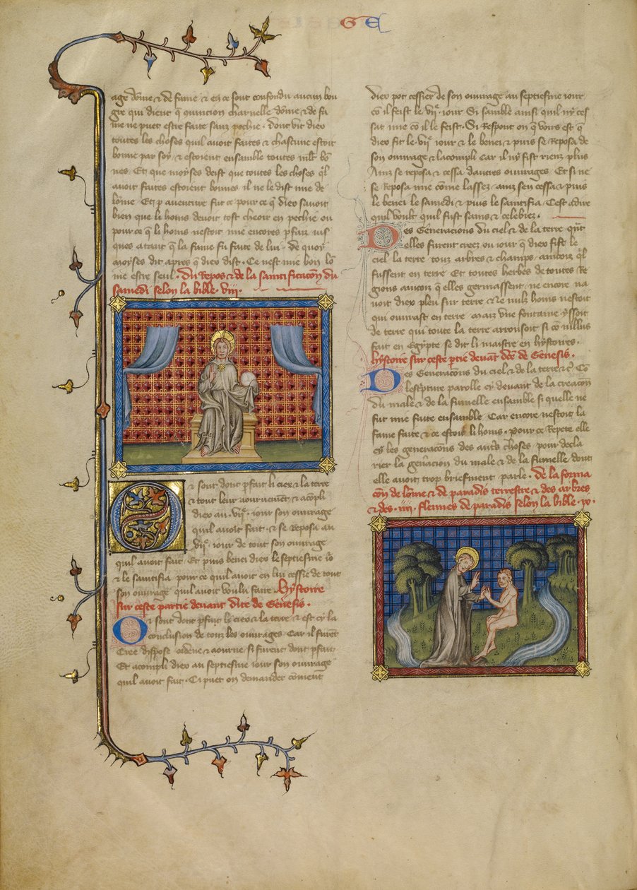 Pihenőnap: Isten és Ádám a kertben alkotó: Master of Jean de Mandeville