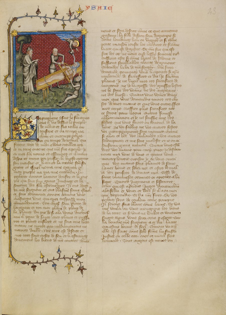 Ézsaiás kettévágása alkotó: Master of Jean de Mandeville