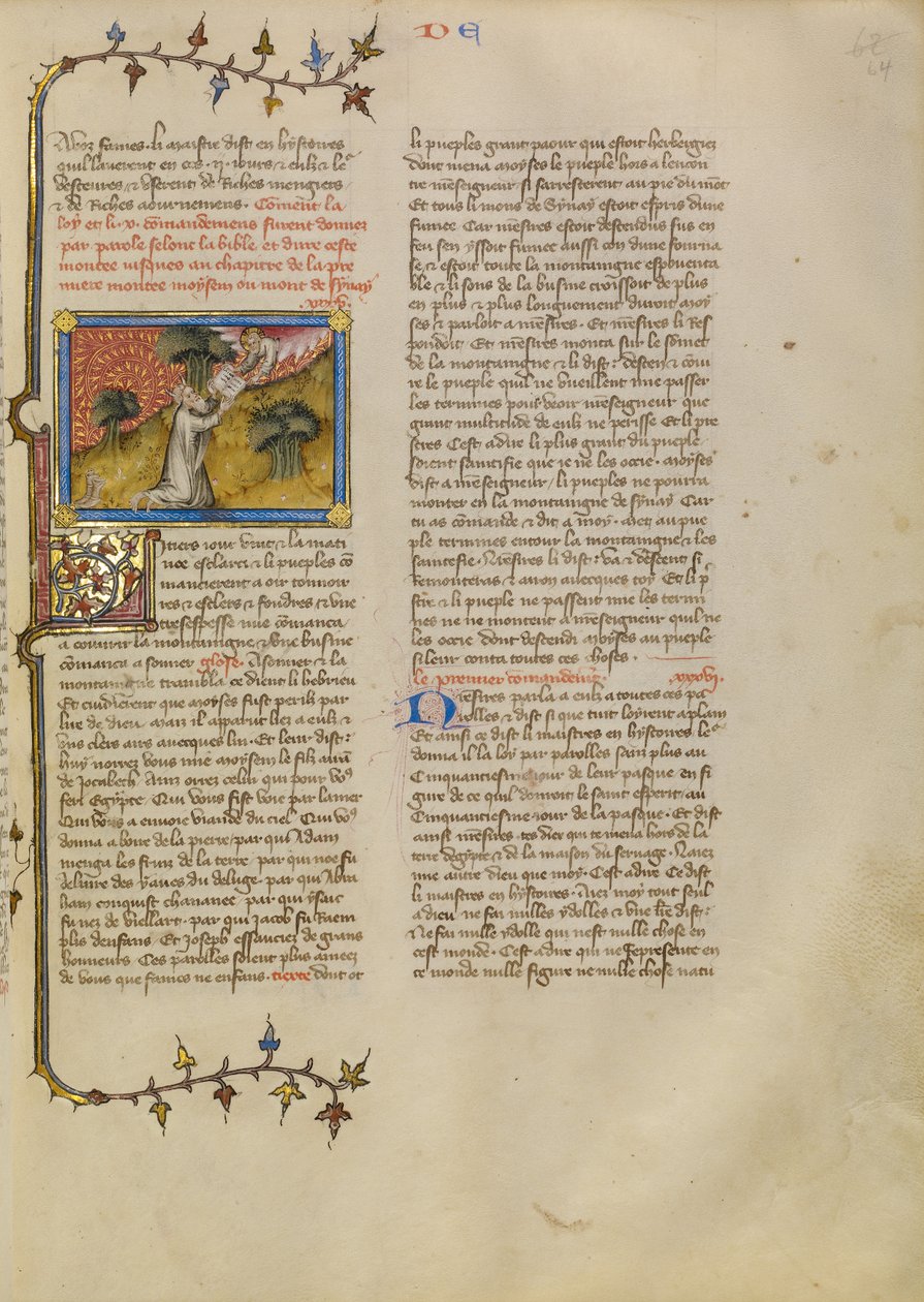 Mózes átveszi a törvény tábláit alkotó: Master of Jean de Mandeville