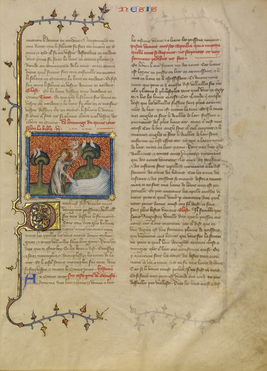 A madarak és halak teremtése alkotó: Master of Jean de Mandeville