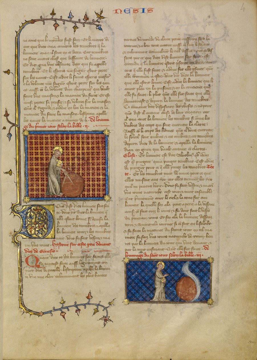 A világ teremtése; Az égbolt teremtése alkotó: Master of Jean de Mandeville