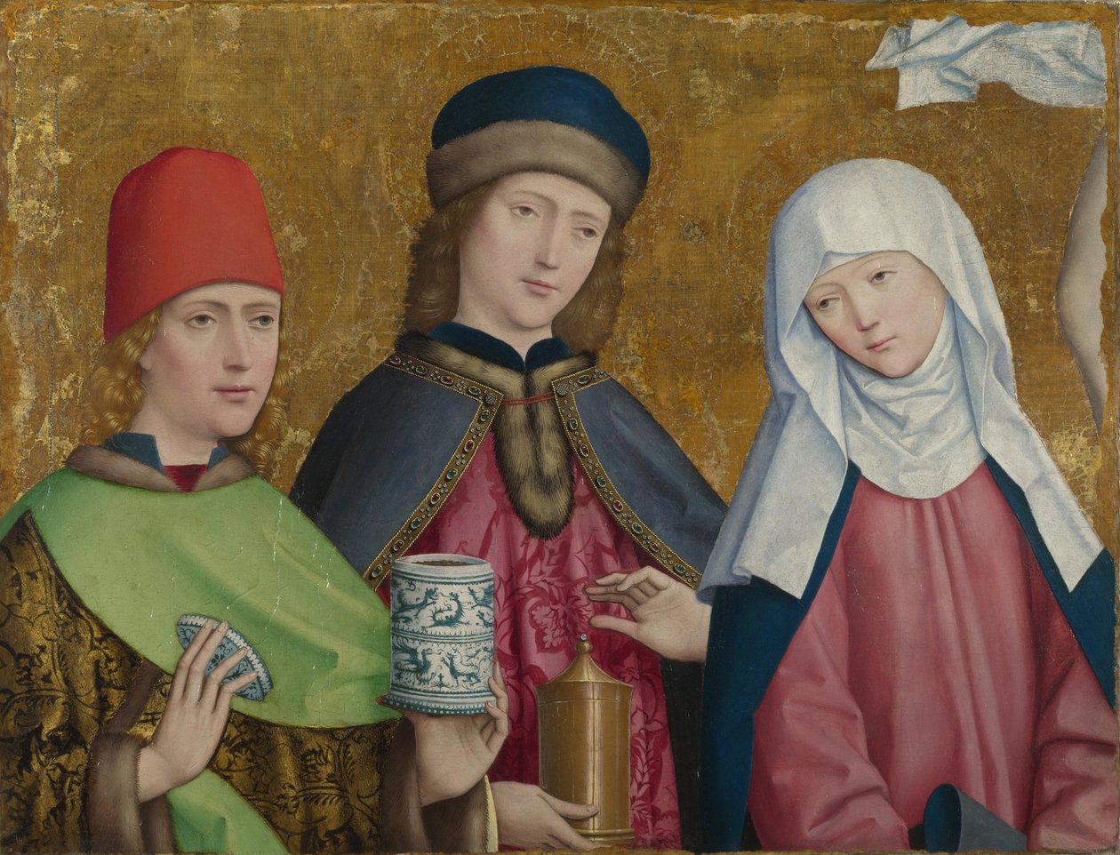 Szent Kozma és Damian és a Szűz A Liesborn oltárkép, kb. 1470-1480 alkotó: Master of Liesborn