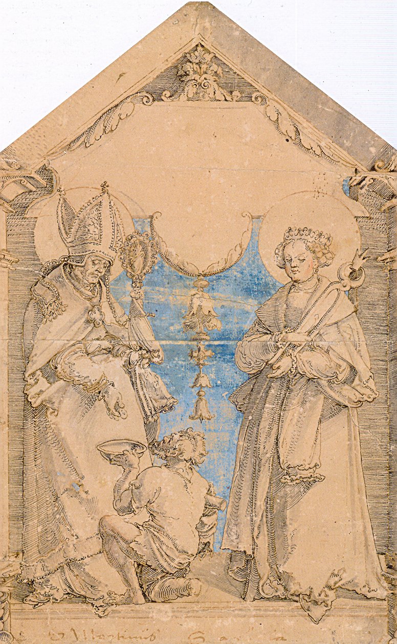 Németül: Szent Márton és Apollonia alkotó: Master of Messkirch