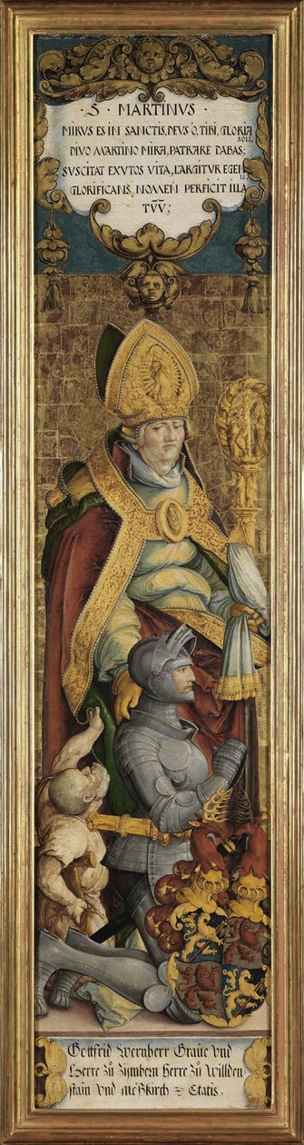 Tours-i Szent Márton Gottfried Werner von Zimmerrel és egy koldussal alkotó: Master of Messkirch