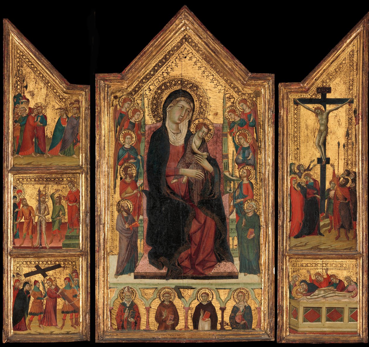 Madonna és gyermeke trónolva alkotó: Master of Monte Oliveto