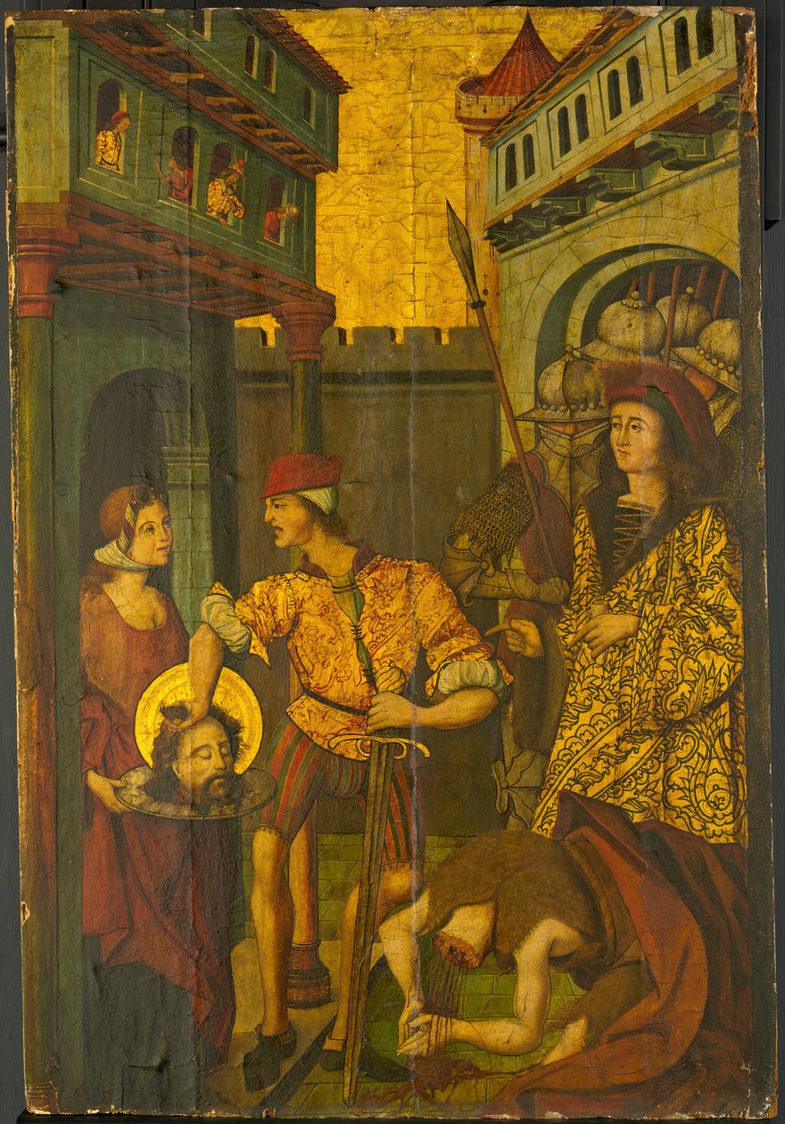 Keresztelő Szent János lefejezése, 14901500. alkotó: Master of Palanquinos