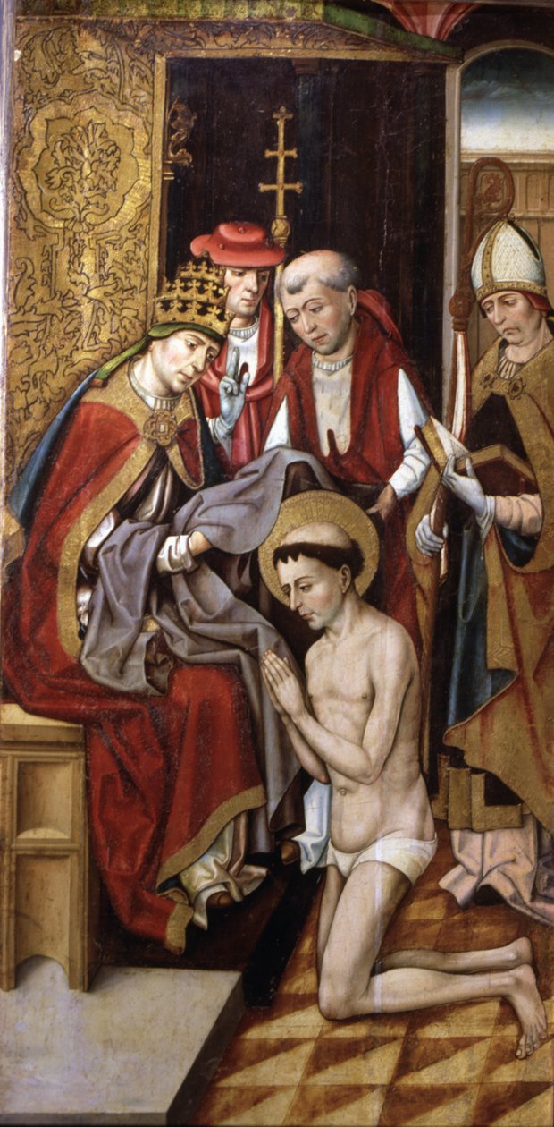 Szent Ferenc szokásával III. Innocent pápa (olaj a táblán) alkotó: Master of Portillo