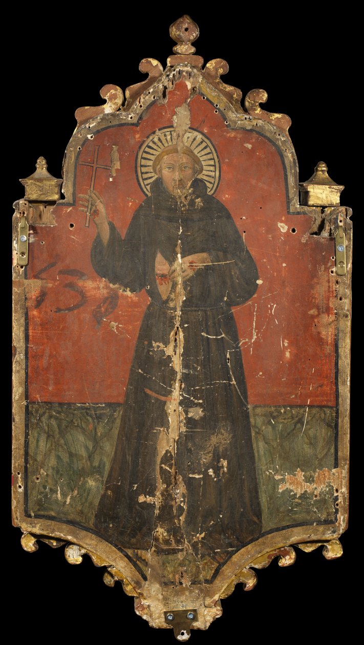 Szent Ferenc (verso), 1400 körül (tempera a panelen) alkotó: Master of Roncaiette (attr. to)