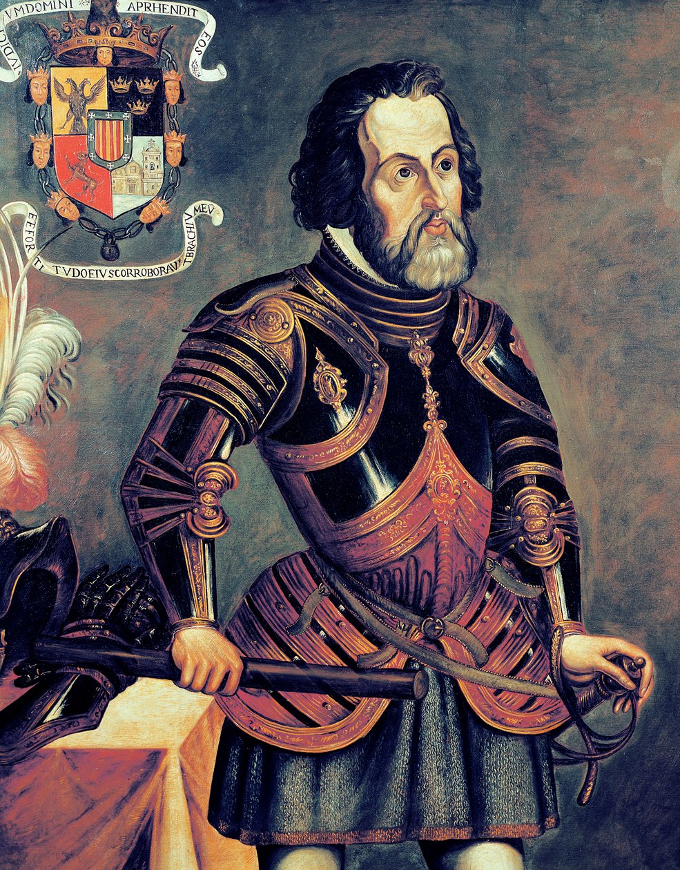 Hernando Cortes (1485-1547) (az eredeti másolata) alkotó: Master of Saldana