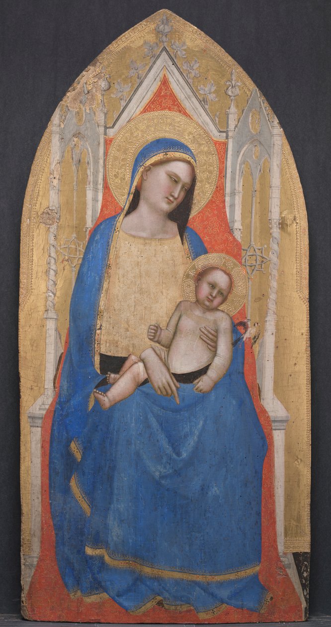 Madonna és gyermek trónolt alkotó: Master of San Lucchese