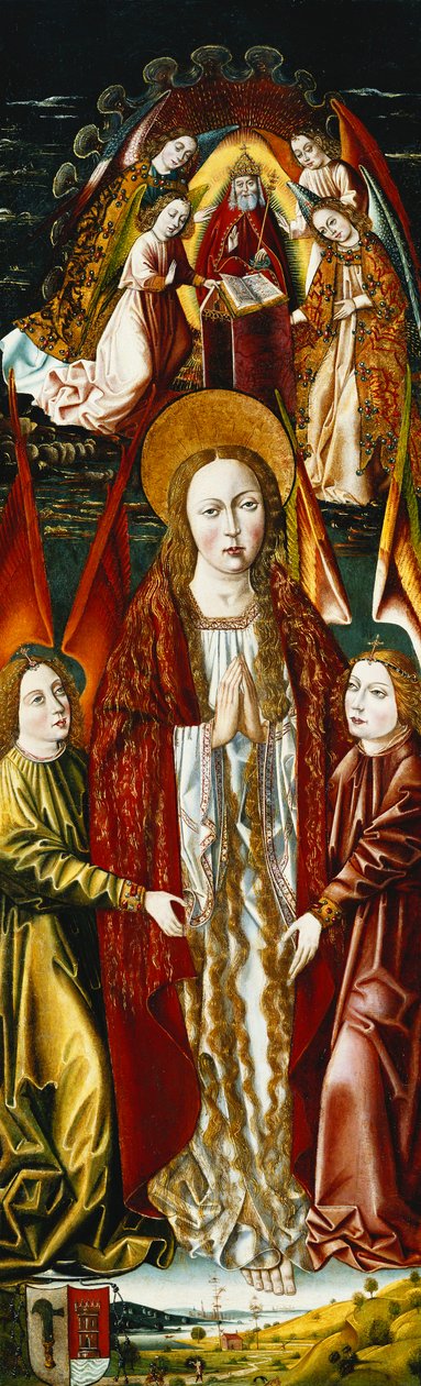 A Magdolna mennybemenetele; és Az Angyali üdvözlet alkotó: Master of Santa Maria de la