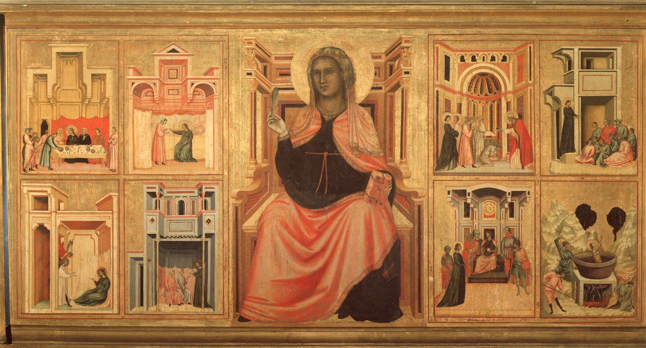 Szent Cecília és életének története - oltárkép, 1290-1320 körül alkotó: Master of St. Cecilia
