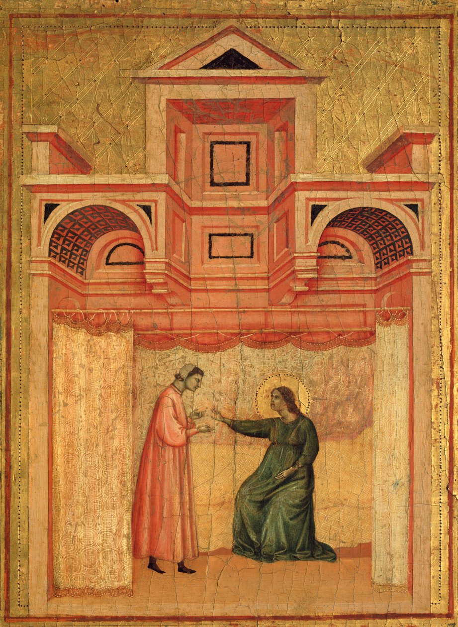 Szent Cecília és életének története Részlet: Szent Cecília ráveszi férjét, Valerianust, hogy keresztelkedjen – oltárkép, 1290-1320 körül alkotó: Master of St. Cecilia