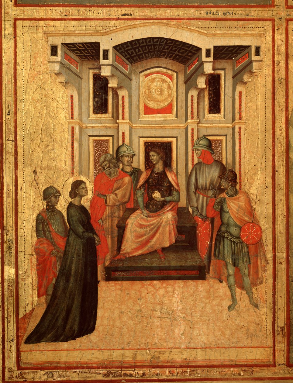 Szent Cecília és életének története Részlet: Szent Cecília veszekedik a prefektussal - oltárkép, 1290-1320 alkotó: Master of St. Cecilia