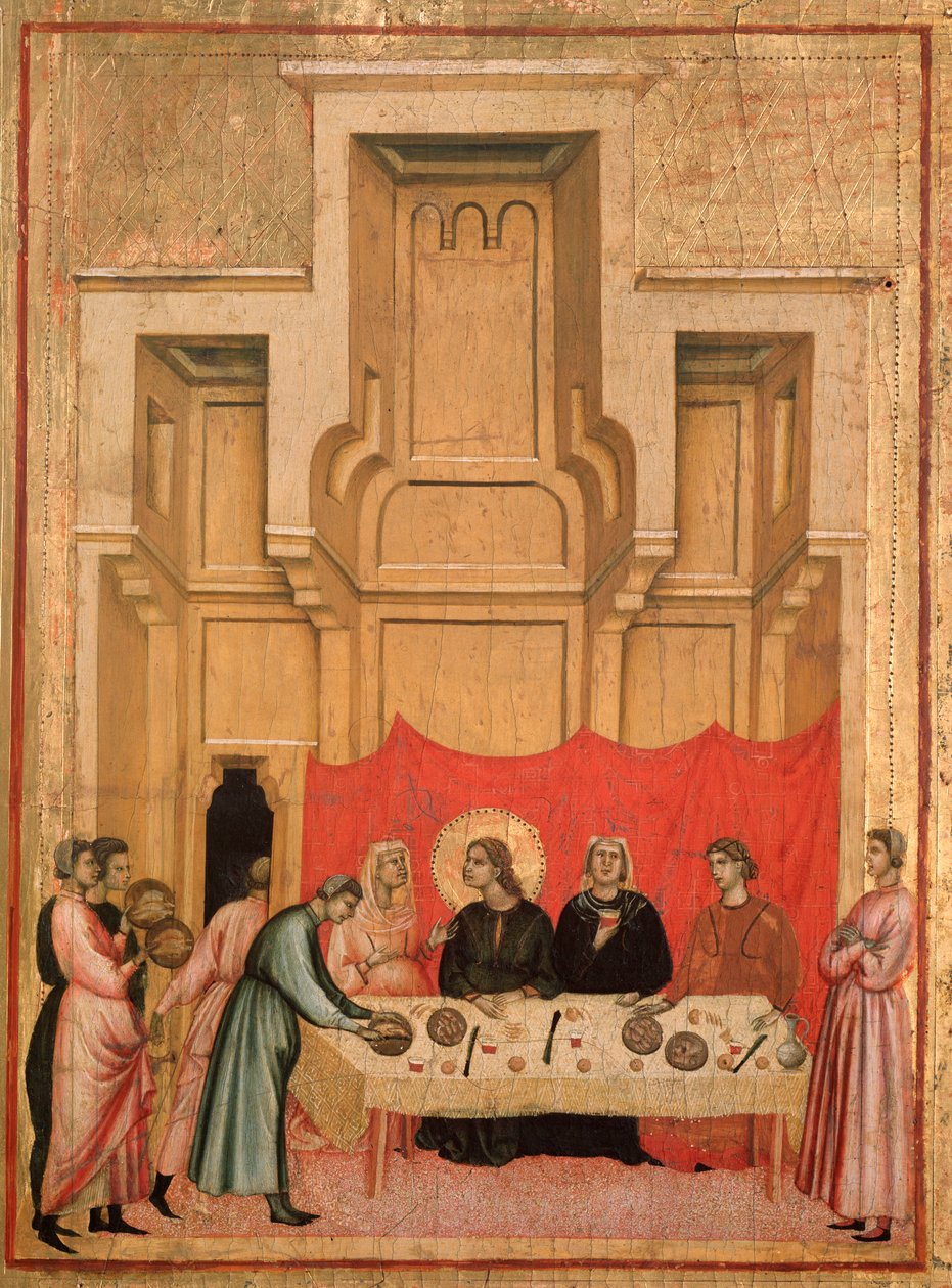 Szent Cecília és életének története Részlet: Cecilia és Valerianus esküvője - oltárkép, 1290-1320 körül alkotó: Master of St. Cecilia