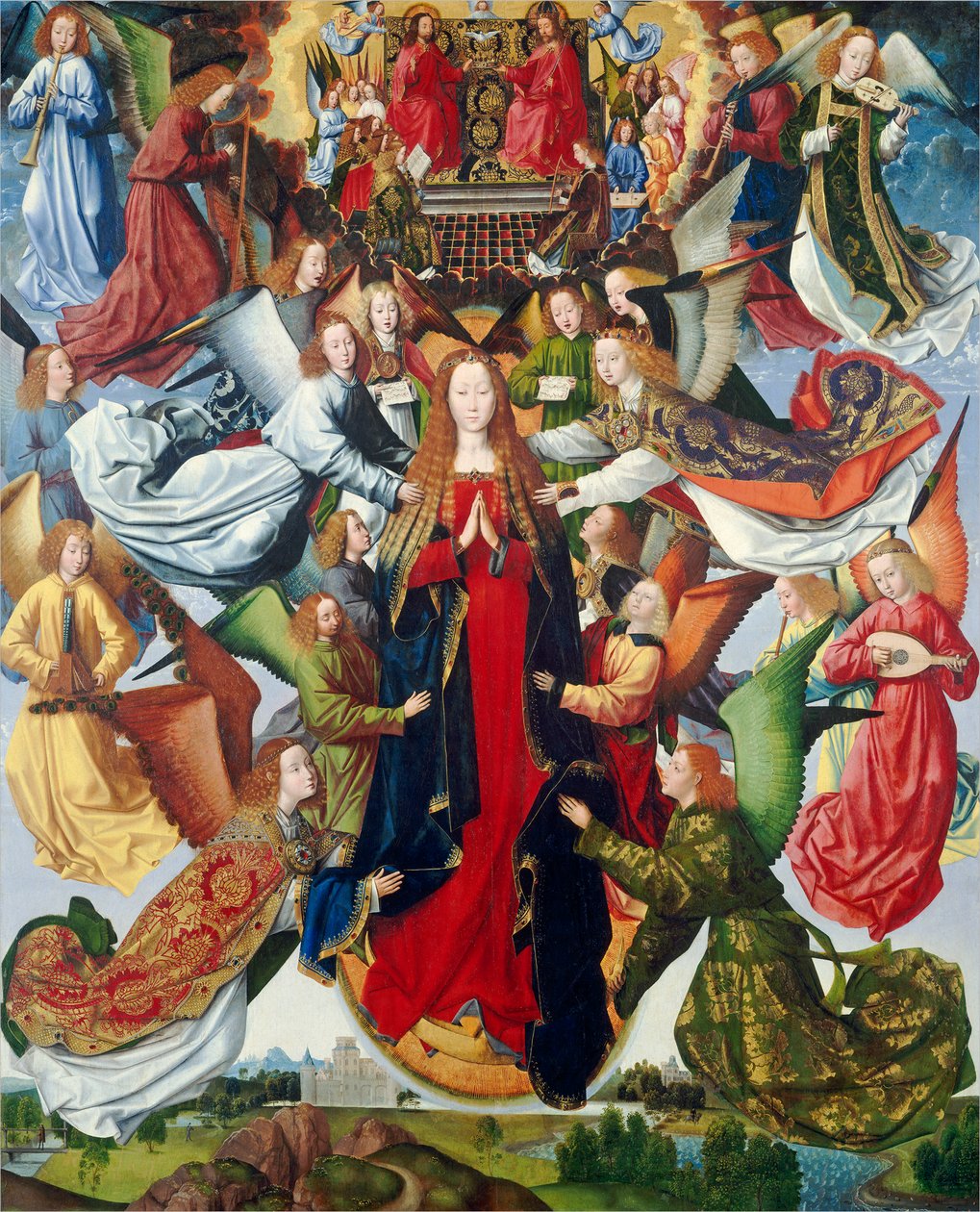 Mária, a mennyek királynője, 1485- 1500 körül alkotó: Master of The Legend of St. Lucy