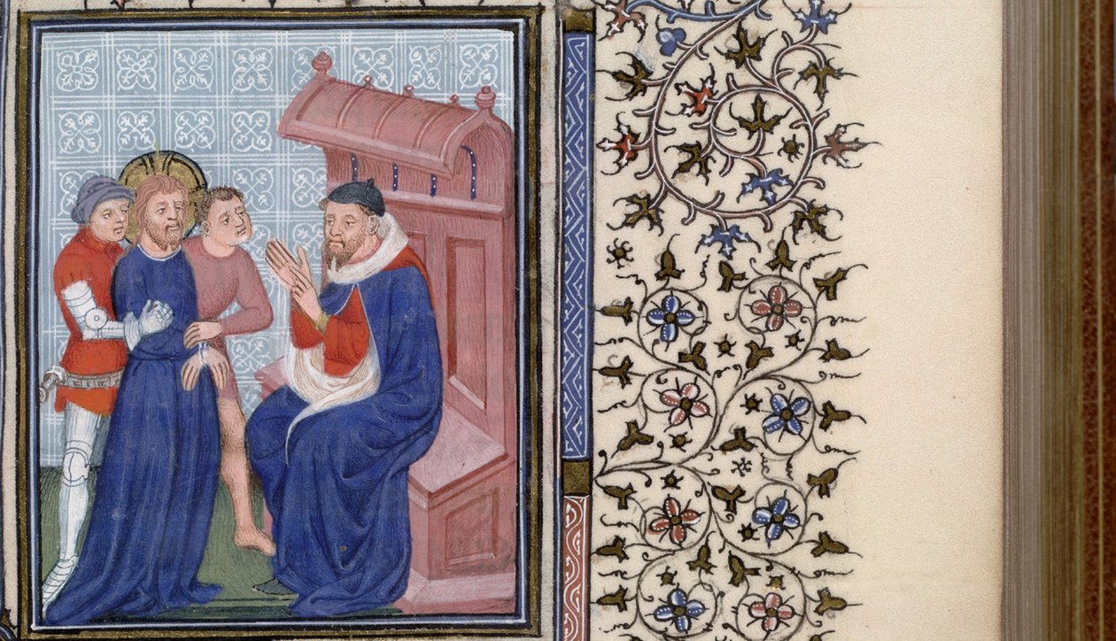 Krisztus Pilátus előtt Órakönyv, 1400-as évek alkotó: Master of Troyes