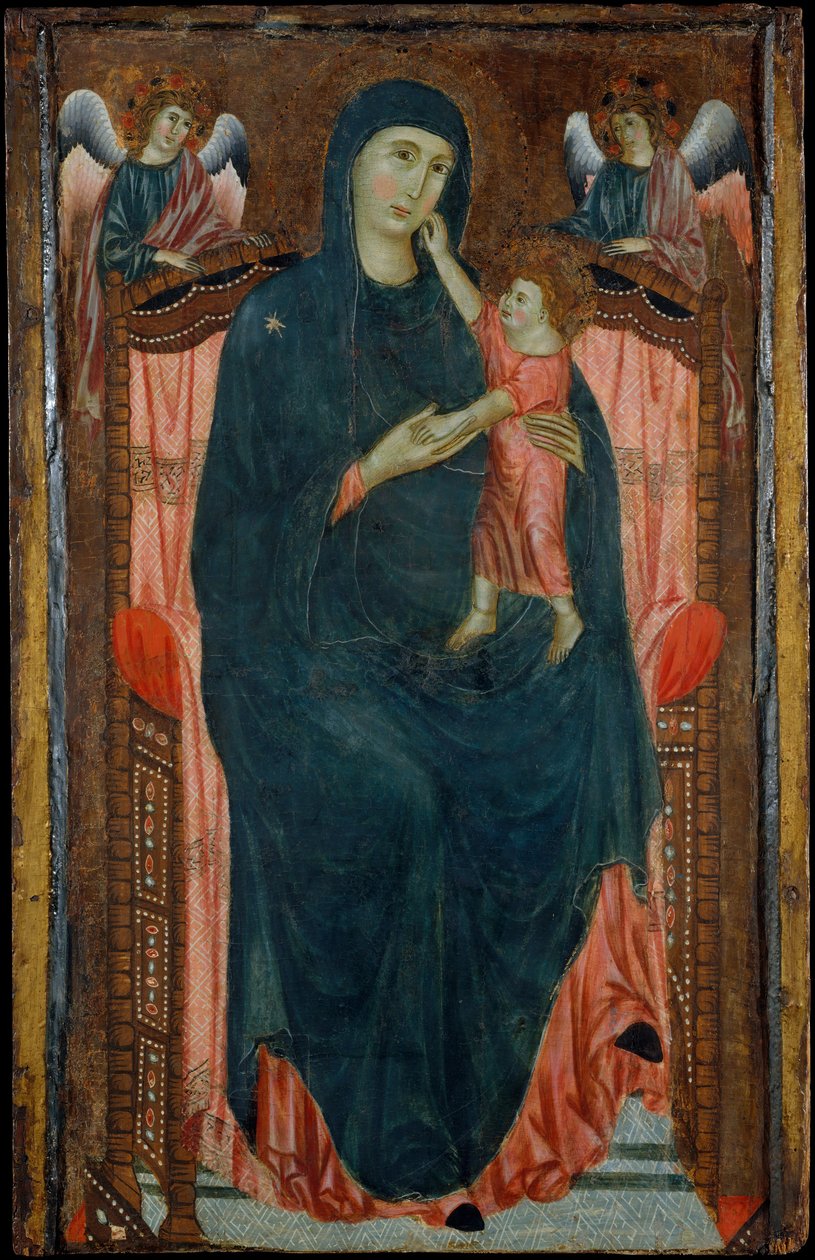 Madonna és az angyalokkal trónoló gyermek. alkotó: Master of Varlungo
