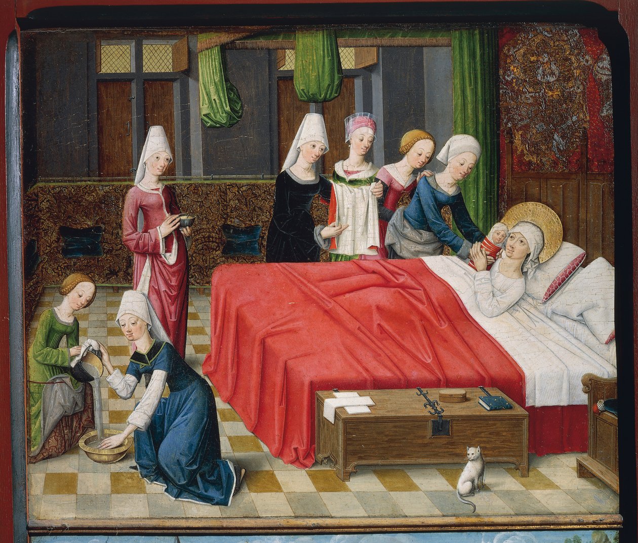Szűzanya születése alkotó: Master of the Aachen Altar