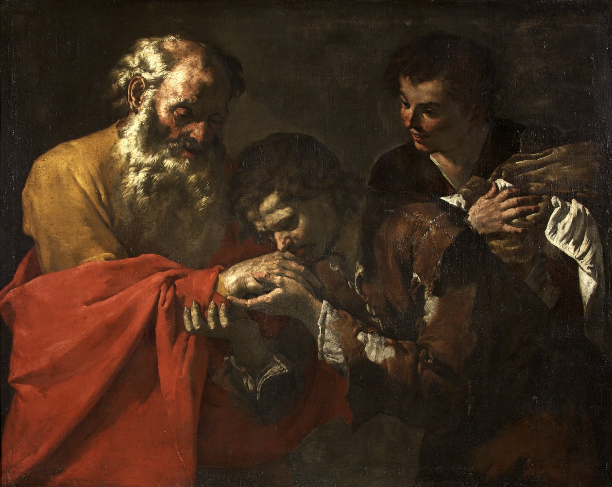 A tékozló fiú visszatérése, 1630-50 körül alkotó: Master of the Annunciation to the Shepherds