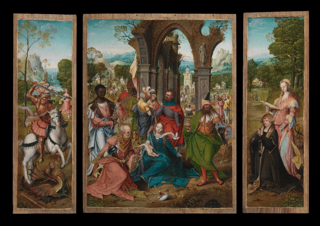 A mágusok imádása, 1519 körül (olaj, tábla) alkotó: Master of the Antwerp Adoration