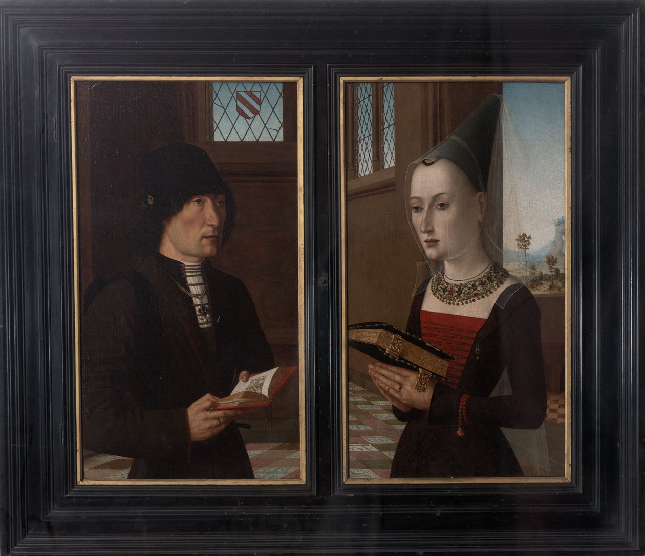 Pierantonio Baroncelli bankár és felesége, Maria Bonciani portréi, 1489 alkotó: Master of the Baroncelli Portraits