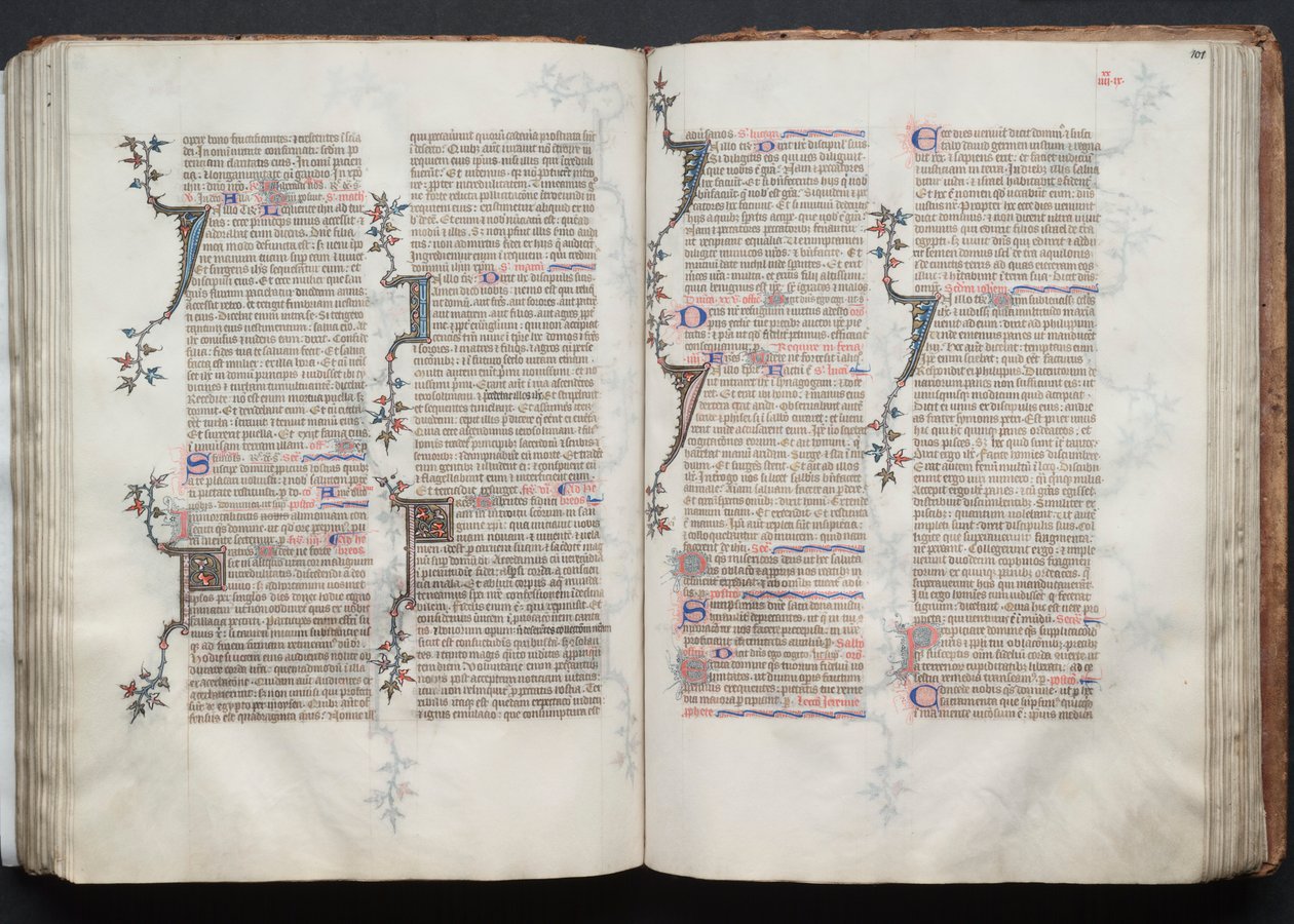 A Gotha Misekönyv: Fol. 100v, szöveg, c. 1375. alkotó: Master of the Boqueteaux
