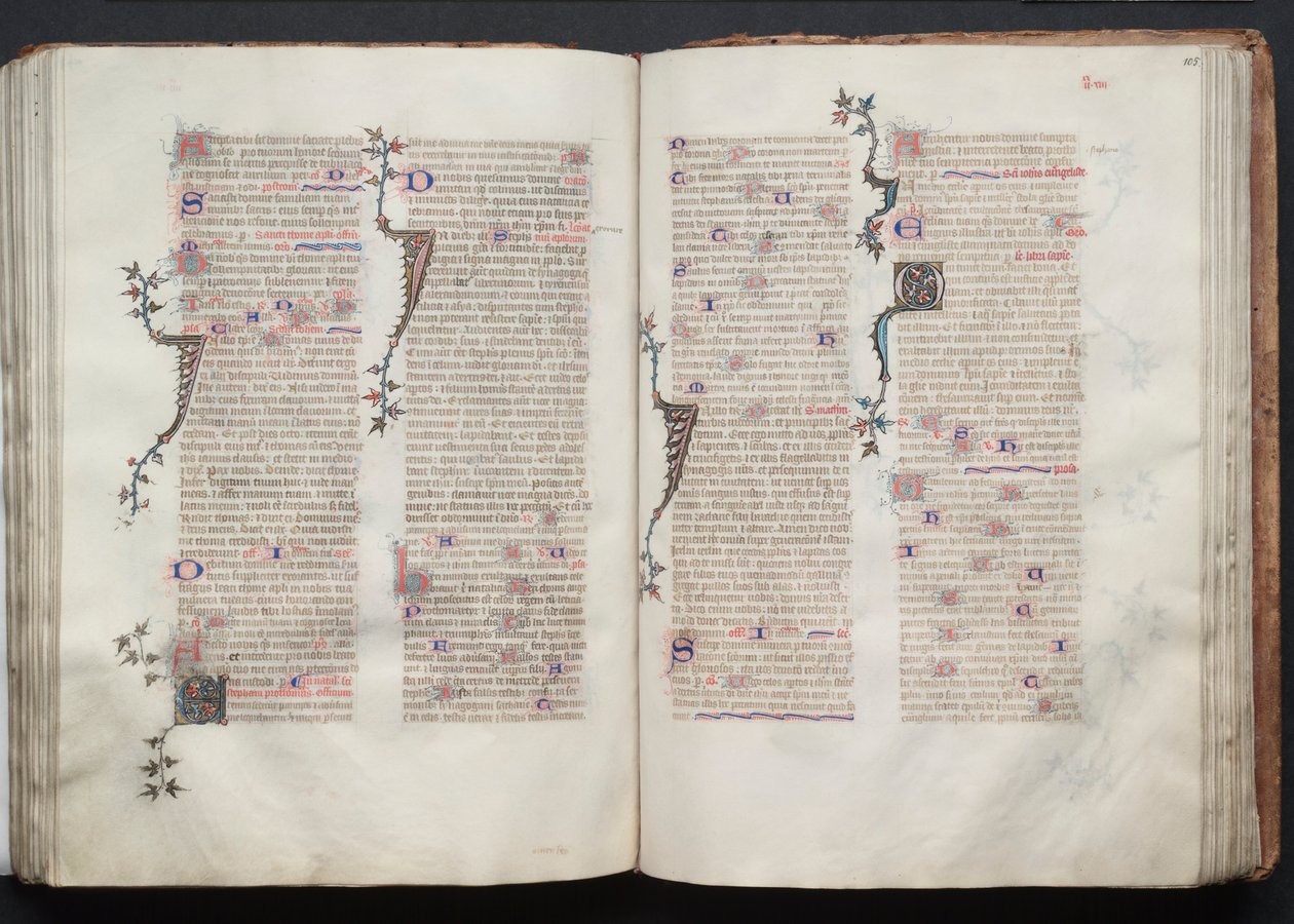 A Gotha Misekönyv: Fol. 105r, Szöveg, c. 1375. alkotó: Master of the Boqueteaux