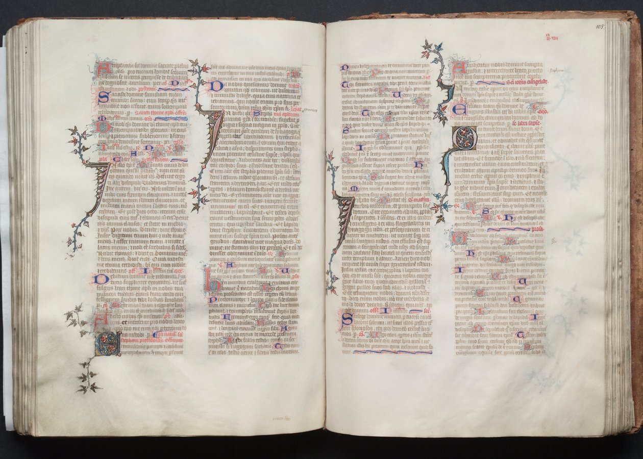 A Gotha Misekönyv: Fol. 106r, Szöveg, c. 1375. alkotó: Master of the Boqueteaux