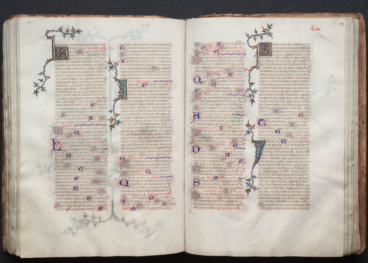 A Gotha Misekönyv: Fol. 109r, Szöveg, c. 1375. alkotó: Master of the Boqueteaux