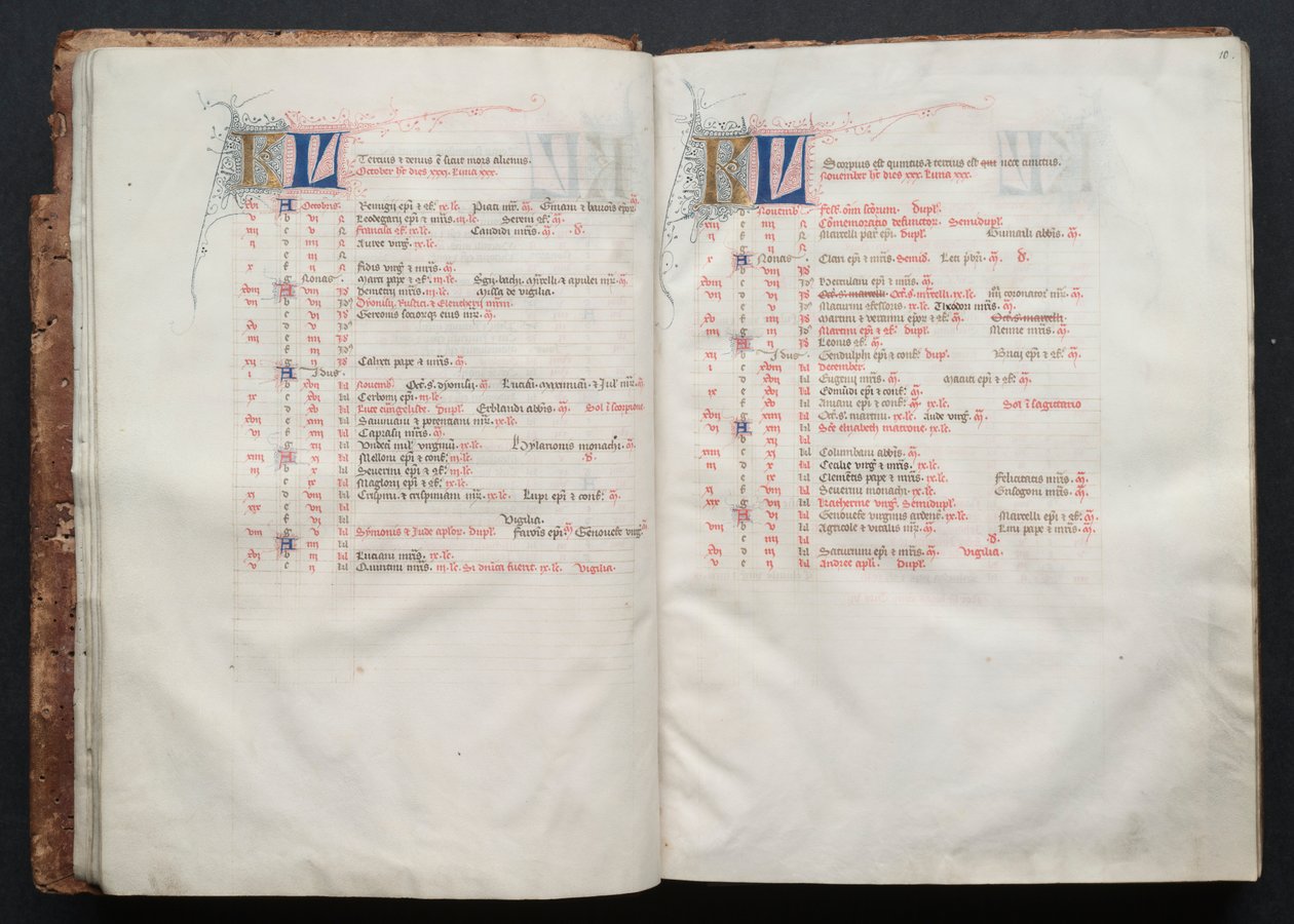 A Gotha Misekönyv: Fol. 10r, Szöveg , c. 1375. alkotó: Master of the Boqueteaux