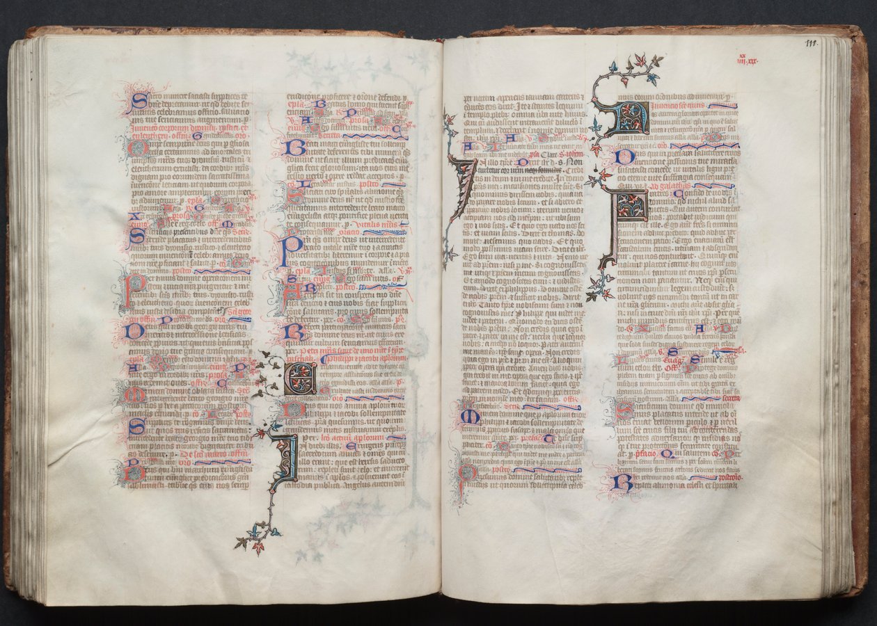 A Gotha Misekönyv: Fol. 111r, Szöveg, c. 1375. alkotó: Master of the Boqueteaux