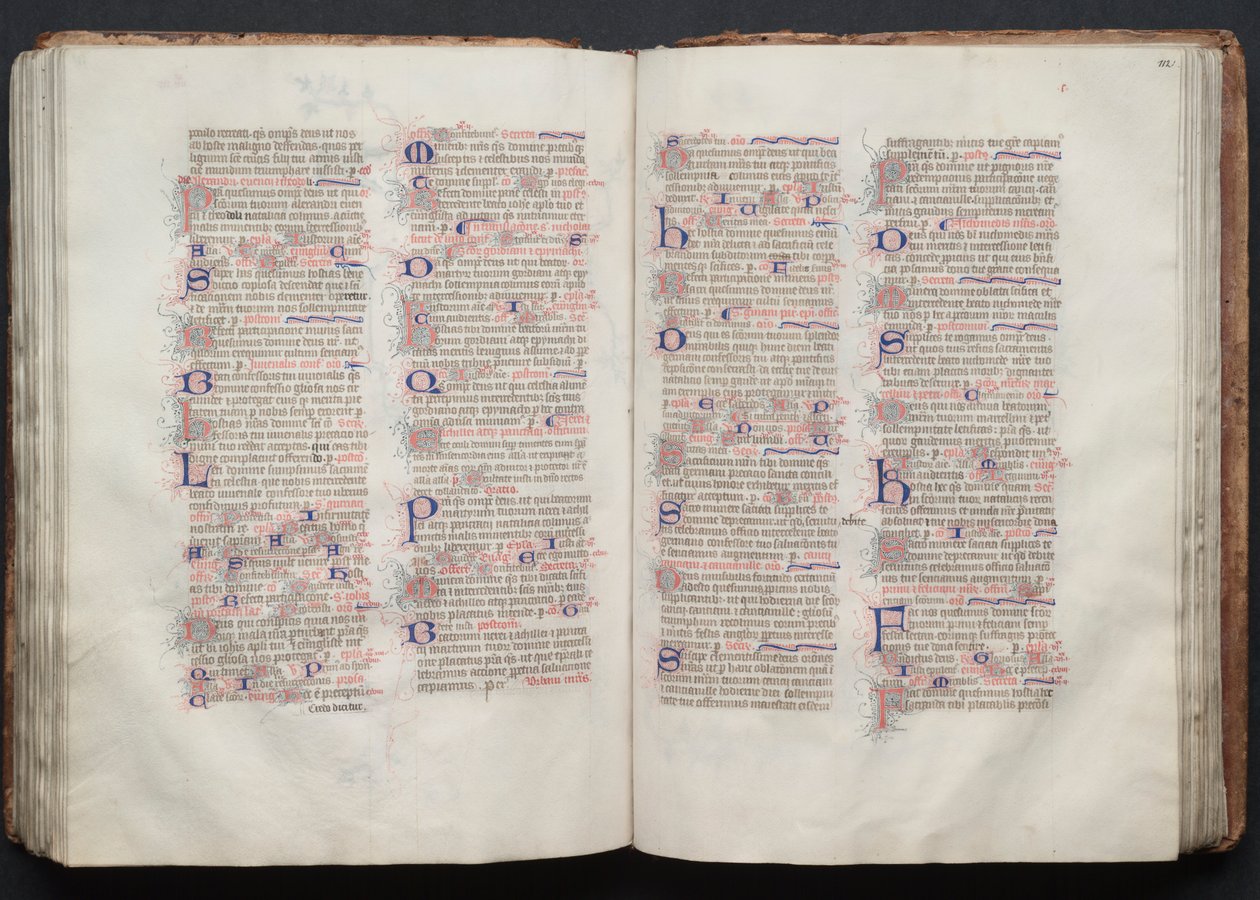 A Gotha Misekönyv: Fol. 112r, Szöveg, c. 1375. alkotó: Master of the Boqueteaux