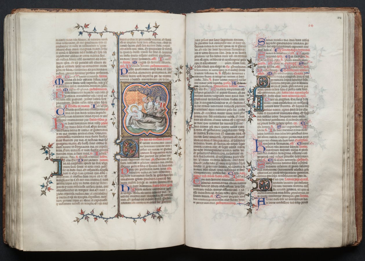 A Gotha Misekönyv: Fol. 114r, Szöveg, c. 1375. alkotó: Master of the Boqueteaux