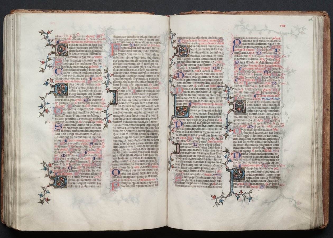 A Gotha Misekönyv: Fol. 116r, Szöveg, c. 1375. alkotó: Master of the Boqueteaux