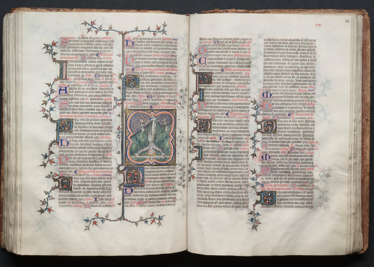 A Gotha Misekönyv: Fol. 118r, Szöveg, c. 1375. alkotó: Master of the Boqueteaux