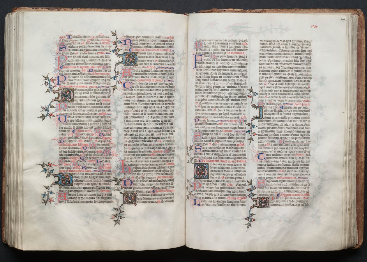 A Gotha Misekönyv: Fol. 119r, Szöveg, c. 1375. alkotó: Master of the Boqueteaux