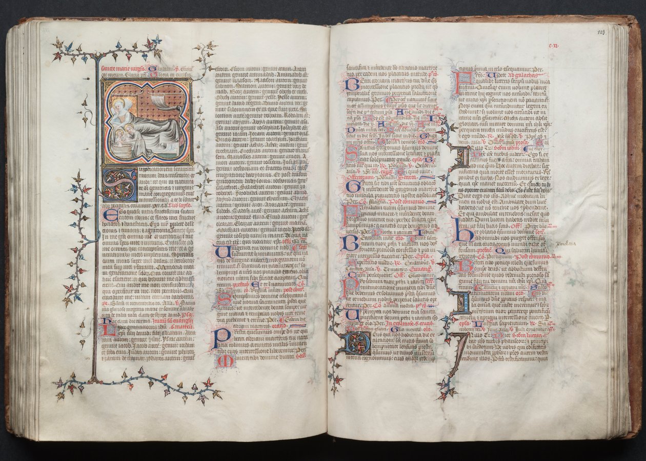 A Gotha Misekönyv: Fol. 123r, Szöveg, c. 1375. alkotó: Master of the Boqueteaux