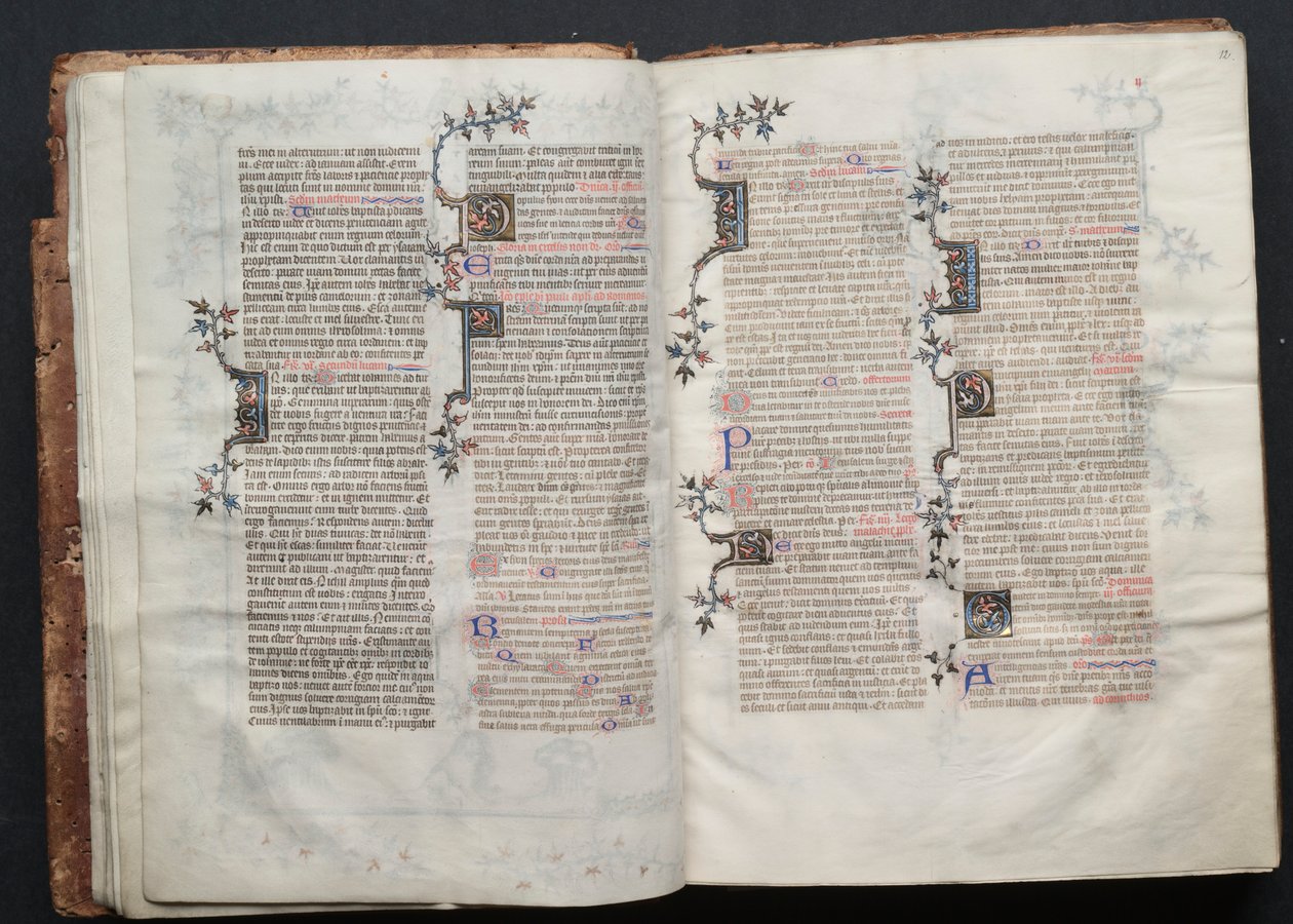 A Gotha Misekönyv: Fol. 12r, Szöveg , c. 1375. alkotó: Master of the Boqueteaux