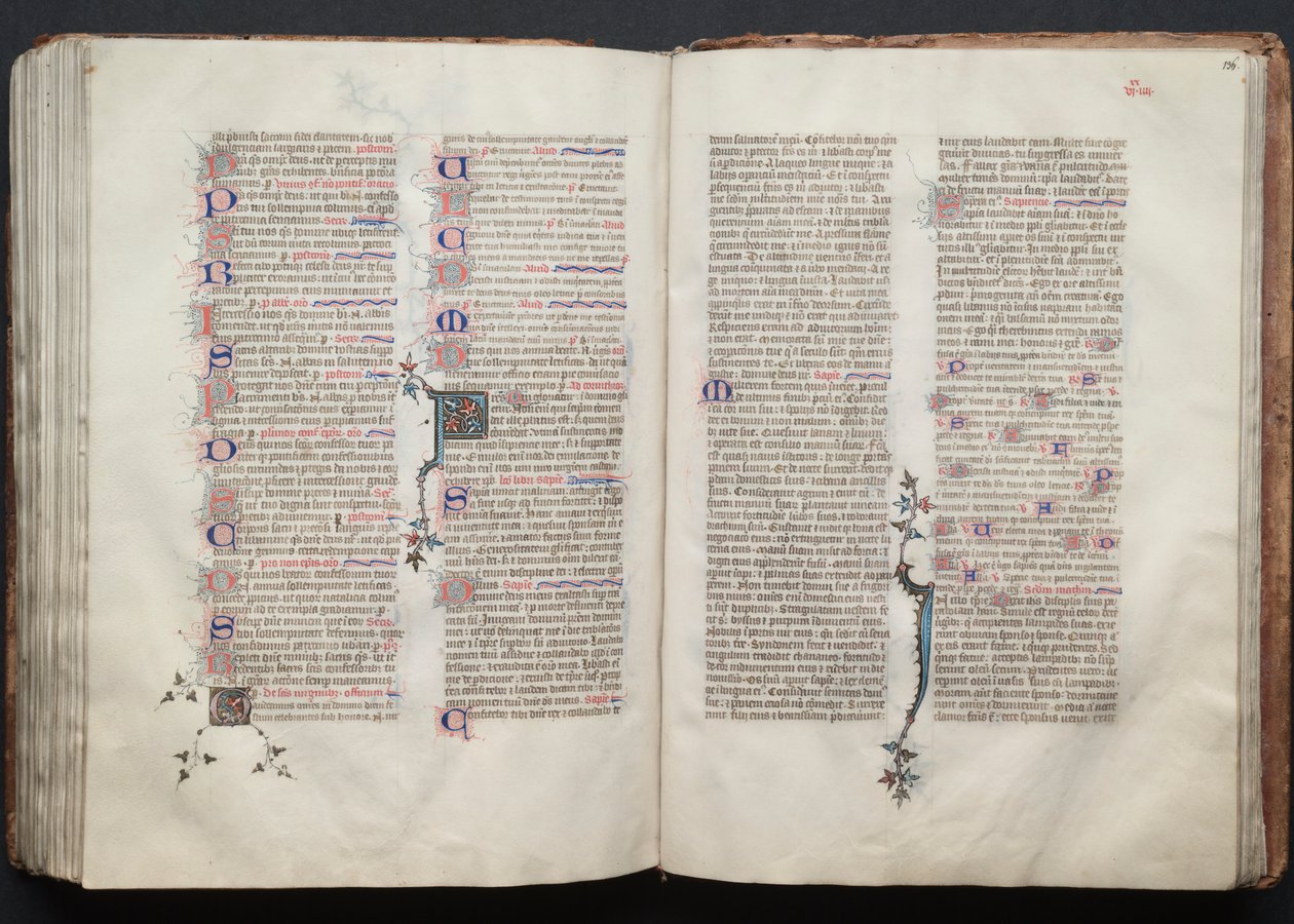 A Gotha Misekönyv: Fol. 136r, Szöveg, c. 1375. alkotó: Master of the Boqueteaux