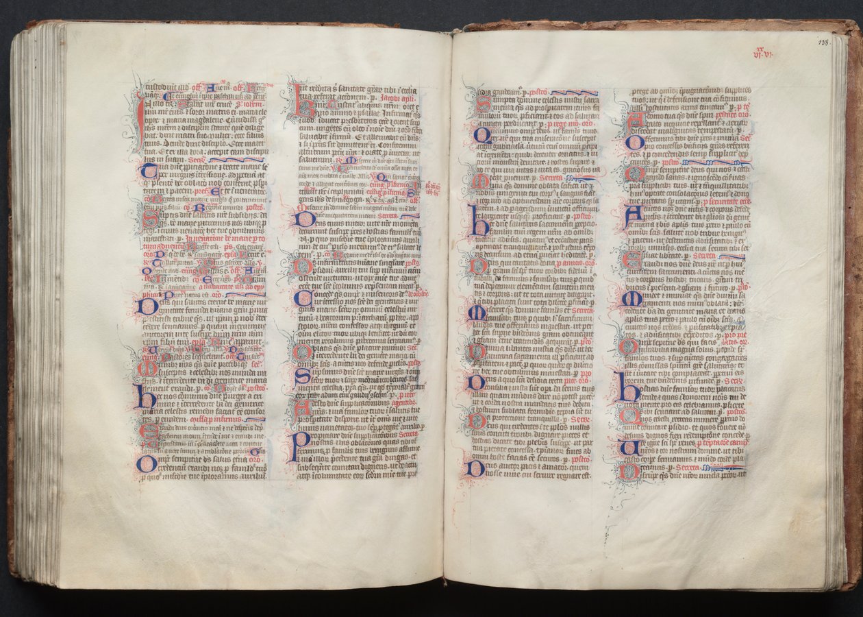 A Gotha Misekönyv: Fol. 138r, Szöveg, c. 1375. alkotó: Master of the Boqueteaux