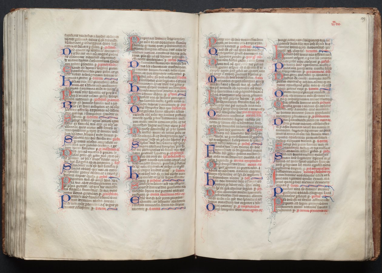 A Gotha Misekönyv: Fol. 139r, Szöveg, c. 1375. alkotó: Master of the Boqueteaux