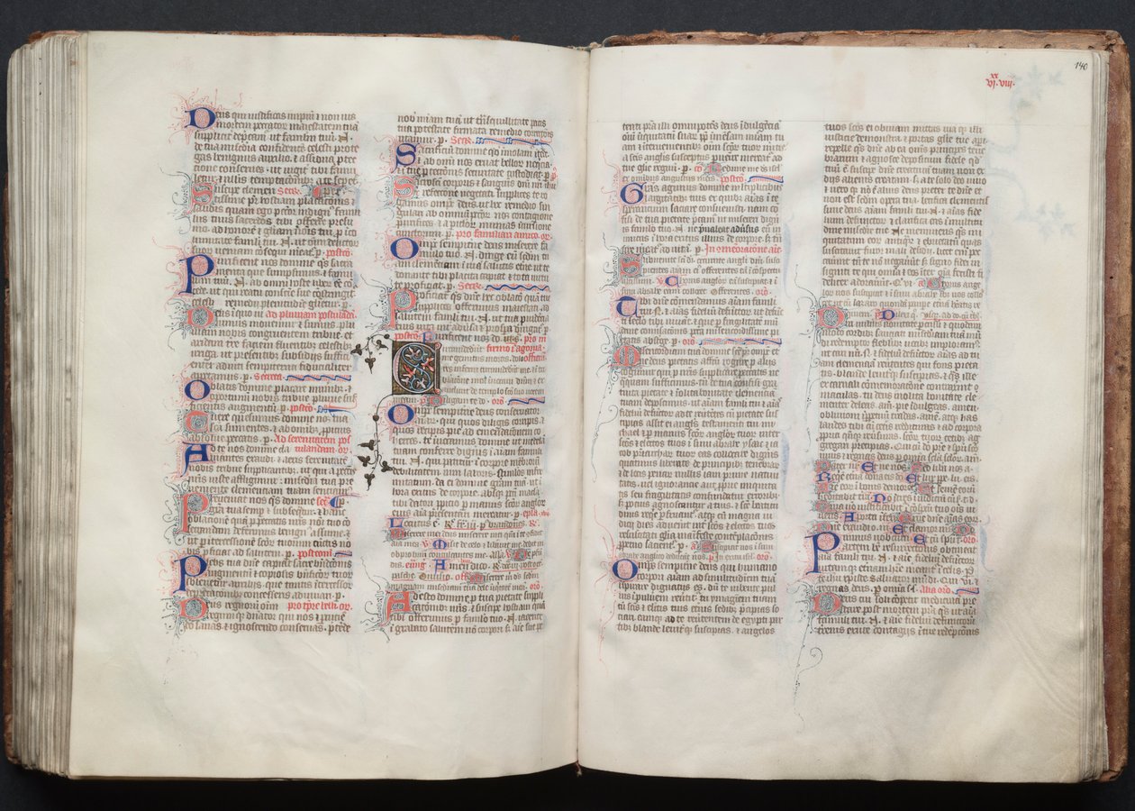 A Gotha Misekönyv: Fol. 140r, Szöveg, c. 1375. alkotó: Master of the Boqueteaux