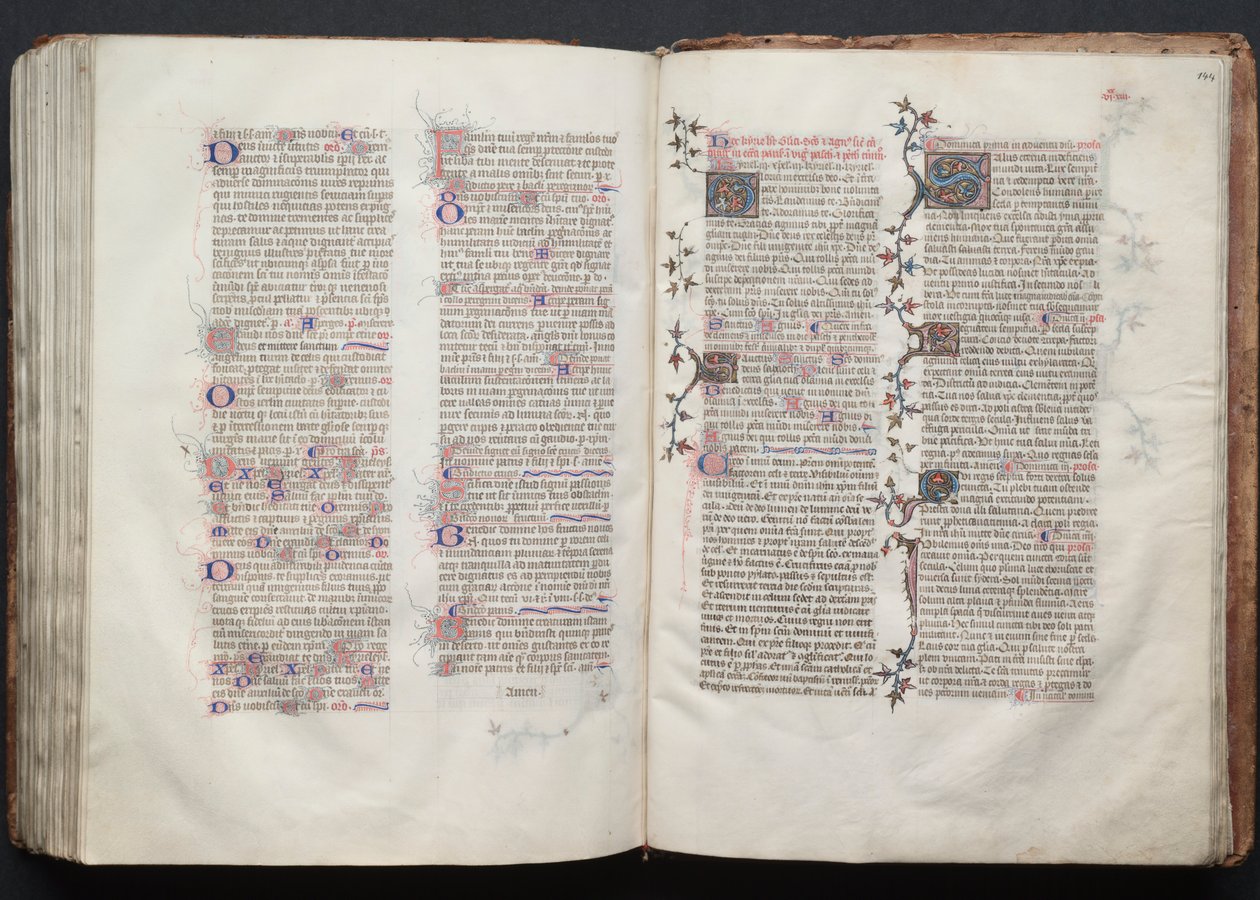 A Gotha Misekönyv: Fol. 144r, Szöveg, c. 1375. alkotó: Master of the Boqueteaux